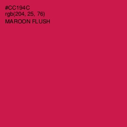 #CC194C - Maroon Flush Color Image