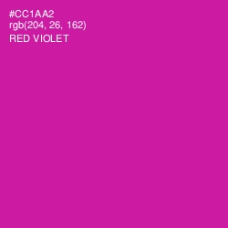 #CC1AA2 - Red Violet Color Image