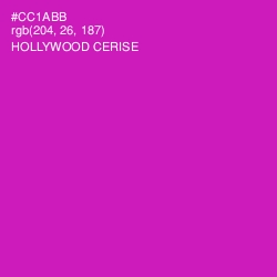 #CC1ABB - Hollywood Cerise Color Image