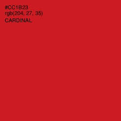 #CC1B23 - Cardinal Color Image