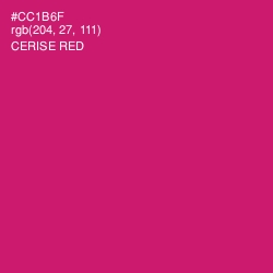 #CC1B6F - Cerise Red Color Image