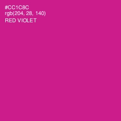 #CC1C8C - Red Violet Color Image