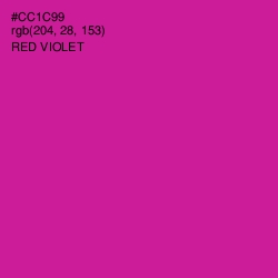 #CC1C99 - Red Violet Color Image