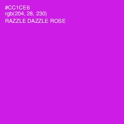 #CC1CE6 - Razzle Dazzle Rose Color Image