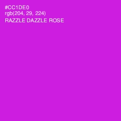 #CC1DE0 - Razzle Dazzle Rose Color Image