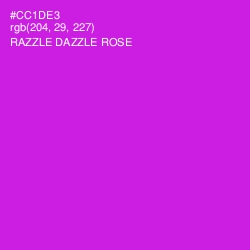 #CC1DE3 - Razzle Dazzle Rose Color Image