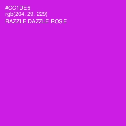 #CC1DE5 - Razzle Dazzle Rose Color Image
