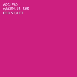 #CC1F80 - Red Violet Color Image