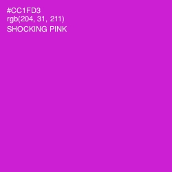 #CC1FD3 - Shocking Pink Color Image