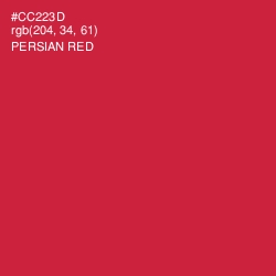 #CC223D - Persian Red Color Image