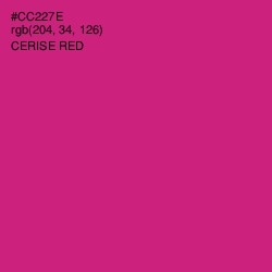 #CC227E - Cerise Red Color Image
