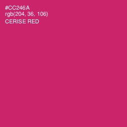 #CC246A - Cerise Red Color Image