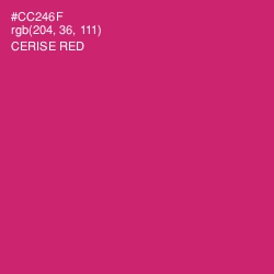 #CC246F - Cerise Red Color Image