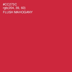 #CC273C - Flush Mahogany Color Image