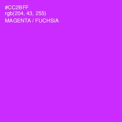 #CC2BFF - Magenta / Fuchsia Color Image