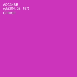 #CC34BB - Cerise Color Image