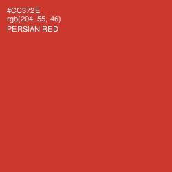 #CC372E - Persian Red Color Image