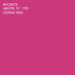 #CC397B - Cerise Red Color Image