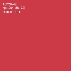 #CC3A48 - Brick Red Color Image