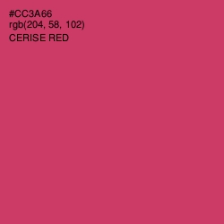 #CC3A66 - Cerise Red Color Image