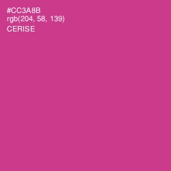 #CC3A8B - Cerise Color Image