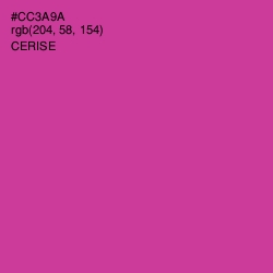 #CC3A9A - Cerise Color Image