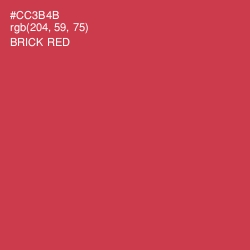 #CC3B4B - Brick Red Color Image