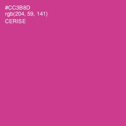 #CC3B8D - Cerise Color Image