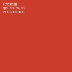 #CC3C2B - Persian Red Color Image