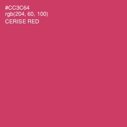 #CC3C64 - Cerise Red Color Image