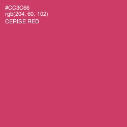 #CC3C66 - Cerise Red Color Image