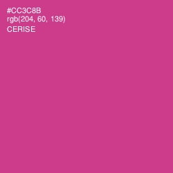 #CC3C8B - Cerise Color Image