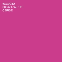 #CC3C8D - Cerise Color Image