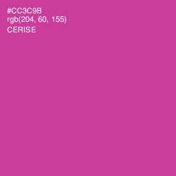 #CC3C9B - Cerise Color Image