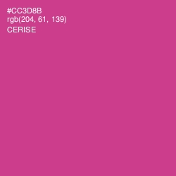 #CC3D8B - Cerise Color Image