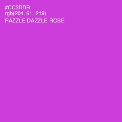 #CC3DDB - Razzle Dazzle Rose Color Image