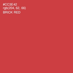 #CC3E42 - Brick Red Color Image
