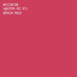 #CC3E5B - Brick Red Color Image