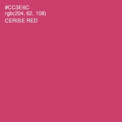 #CC3E6C - Cerise Red Color Image