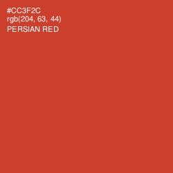 #CC3F2C - Persian Red Color Image