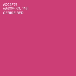 #CC3F76 - Cerise Red Color Image