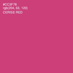 #CC3F78 - Cerise Red Color Image