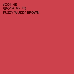 #CC414B - Fuzzy Wuzzy Brown Color Image