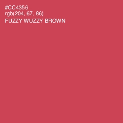 #CC4356 - Fuzzy Wuzzy Brown Color Image