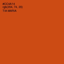 #CC4A14 - Tia Maria Color Image