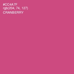 #CC4A7F - Cranberry Color Image