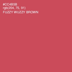 #CC4B5B - Fuzzy Wuzzy Brown Color Image