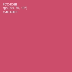 #CC4C6B - Cabaret Color Image