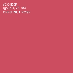 #CC4D5F - Chestnut Rose Color Image