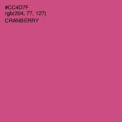 #CC4D7F - Cranberry Color Image